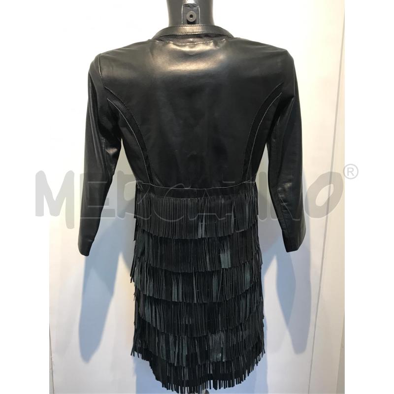 SPOLVERINO DONNA MY SKIN NERO PELLE CON FRANGE | Mercatino dell'Usato Moncalieri bengasi 2