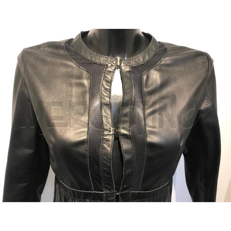 SPOLVERINO DONNA MY SKIN NERO PELLE CON FRANGE | Mercatino dell'Usato Moncalieri bengasi 3