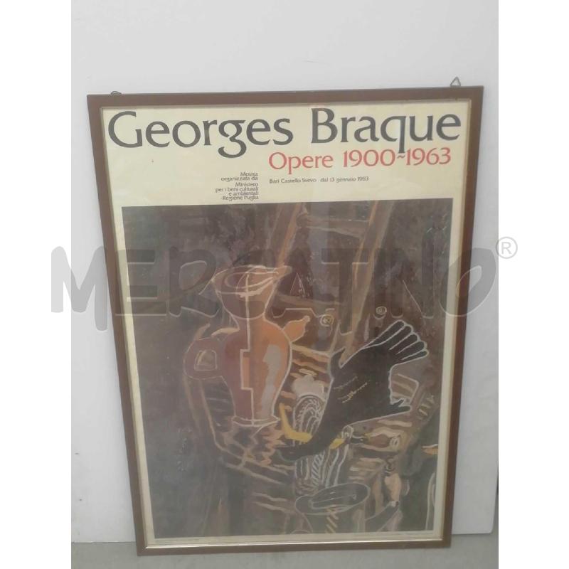STAMPA LOCANDINA GEORGES BRAQUE OPERE 1900-1963  | Mercatino dell'Usato Moncalieri bengasi 1