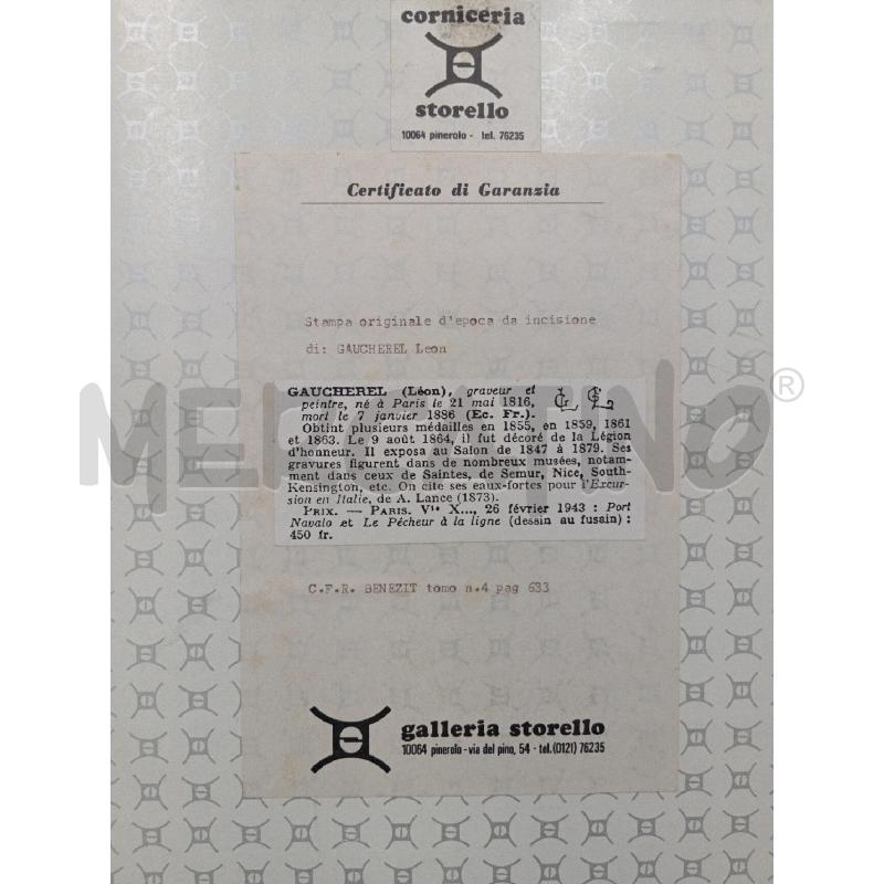 STAMPA ORIGINALE DELL'EPOCA DA INCISIONE ARTISTA GAUCHEREL LEON  | Mercatino dell'Usato Moncalieri bengasi 5
