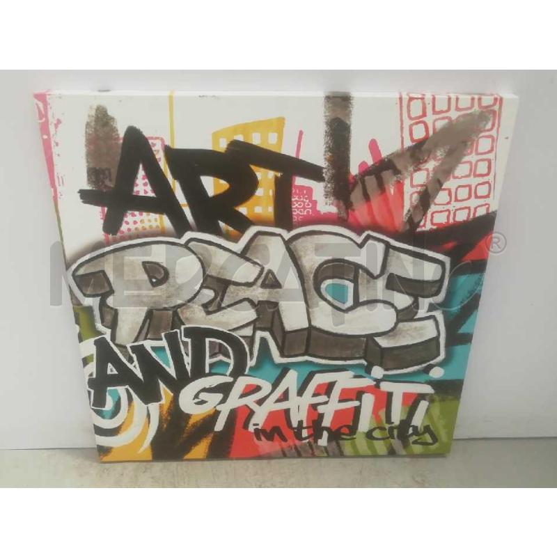 STAMPA S/TELA ARREDAMENTO ART PEACE AND GRAFFITI IN THE CITY  | Mercatino dell'Usato Moncalieri bengasi 1