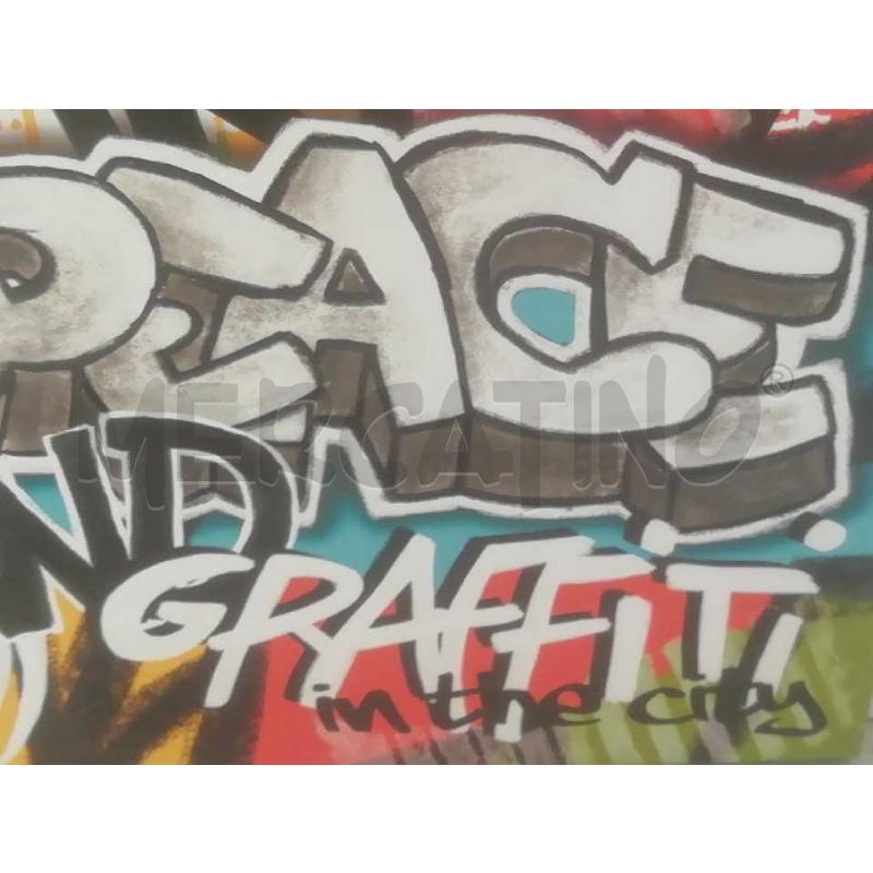 STAMPA S/TELA ARREDAMENTO ART PEACE AND GRAFFITI IN THE CITY  | Mercatino dell'Usato Moncalieri bengasi 3