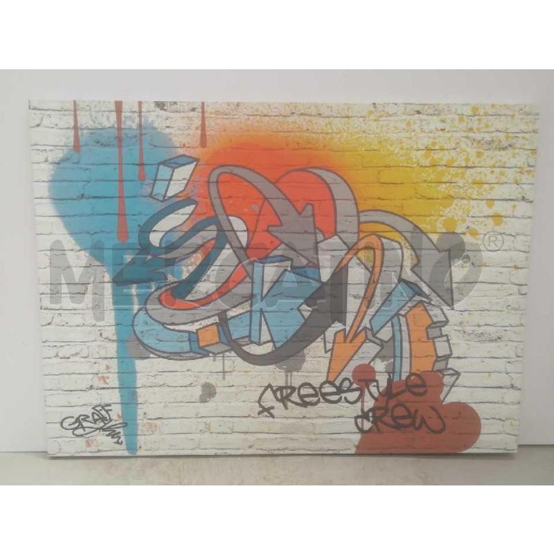 STAMPA S/TELA ARREDAMENTO GRAFFITI SIMIL MURO  | Mercatino dell'Usato Moncalieri bengasi 1