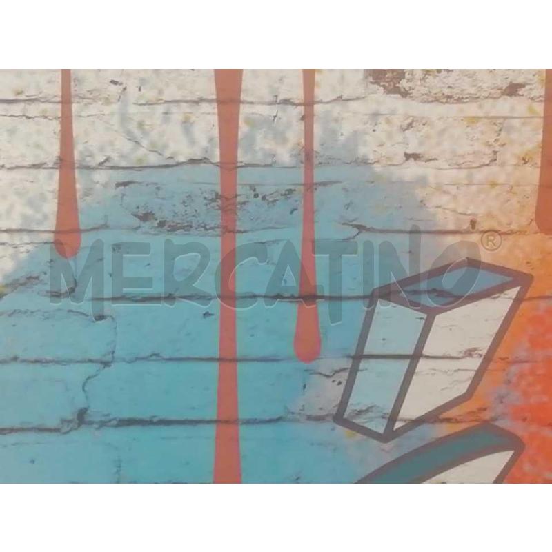 STAMPA S/TELA ARREDAMENTO GRAFFITI SIMIL MURO  | Mercatino dell'Usato Moncalieri bengasi 5