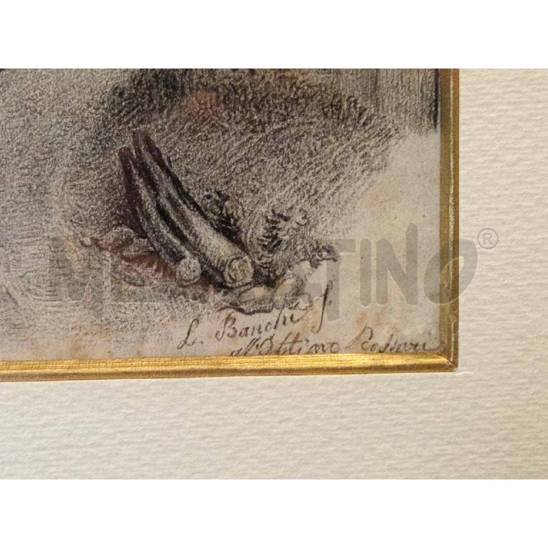 STAMPA VINTAGE L. BANCHI VISTA PAESAGGIO CITTADINO C/CARROZZA E PERSONAGGI  | Mercatino dell'Usato Moncalieri bengasi 4