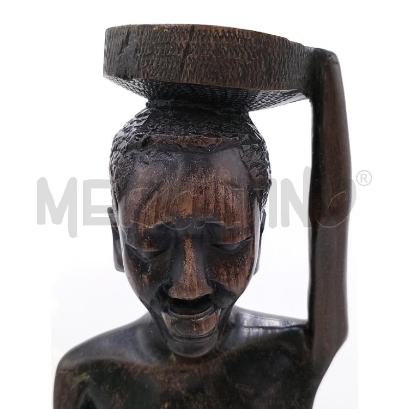 STATUA AFRICANA ALTA CM 50 PIATTO IN TESTA | Mercatino dell'Usato Moncalieri bengasi 3