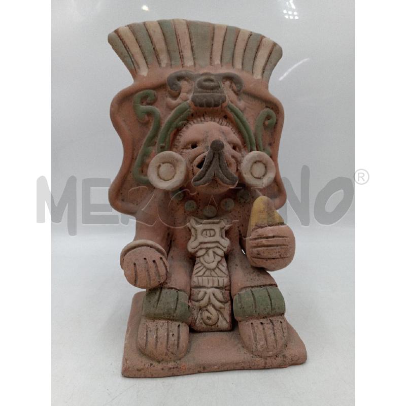 STATUA ATZECA TERRACOTTA GRANDE H.30 | Mercatino dell'Usato Moncalieri bengasi 1