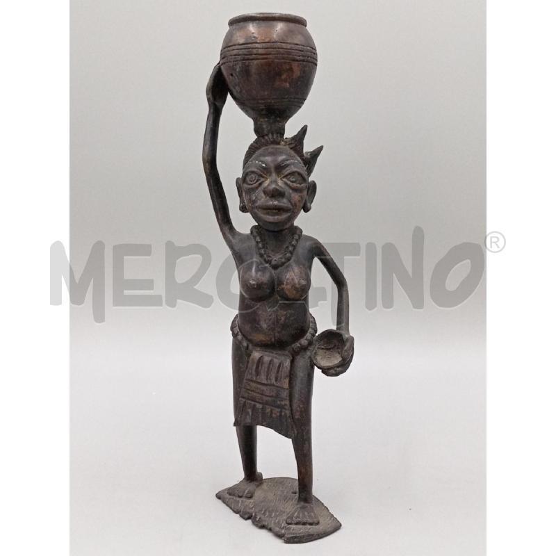 STATUA BRONZATA ETNICA CM 32 | Mercatino dell'Usato Moncalieri bengasi 1