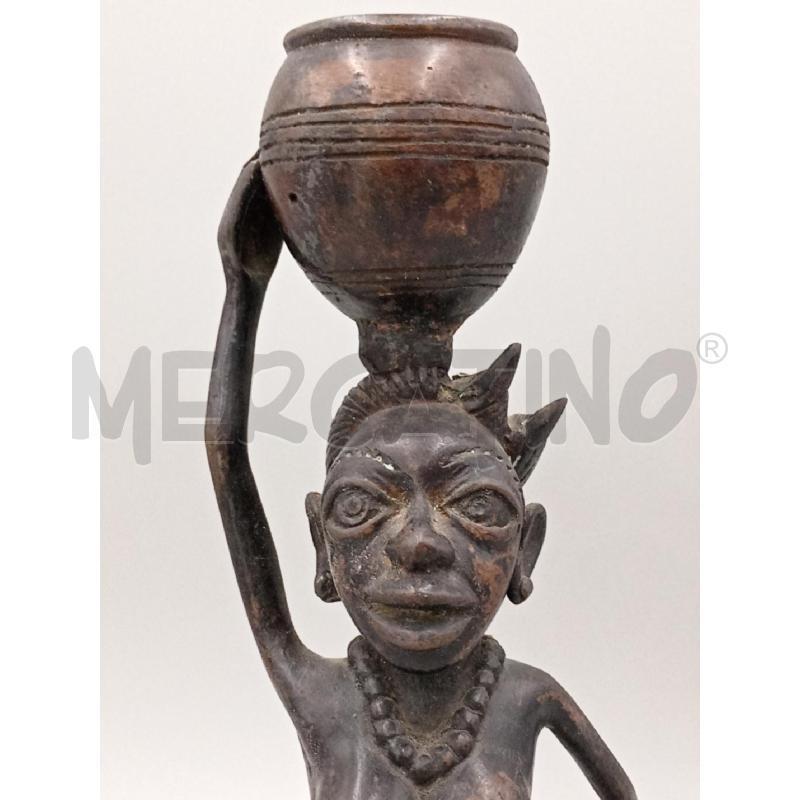 STATUA BRONZATA ETNICA CM 32 | Mercatino dell'Usato Moncalieri bengasi 2