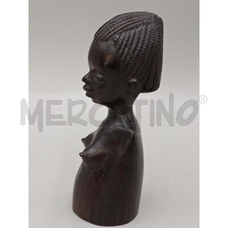 STATUA BUSTO TRIBALE DONNA AFRICA CM 19 TRECCINE  | Mercatino dell'Usato Moncalieri bengasi 4
