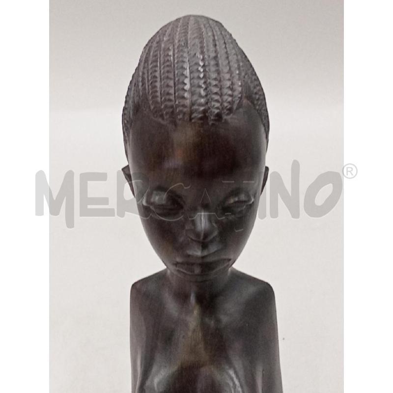STATUA BUSTO TRIBALE DONNA AFRICA CM 19 TRECCINE  | Mercatino dell'Usato Moncalieri bengasi 5