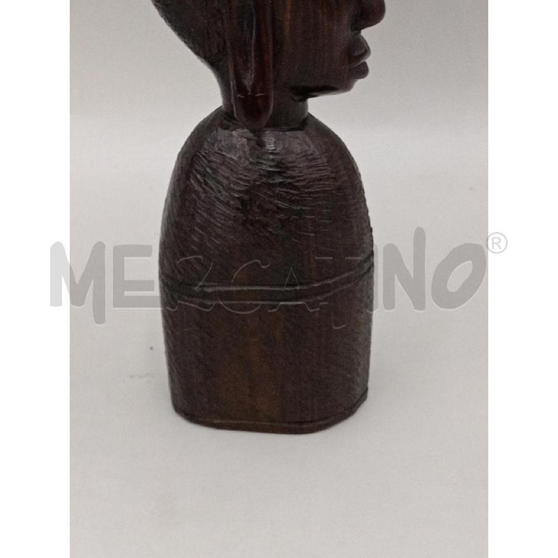 STATUA BUSTO VINTAGE TANZANIA SCOLPITO LEGNO DURO CM 23 | Mercatino dell'Usato Moncalieri bengasi 5