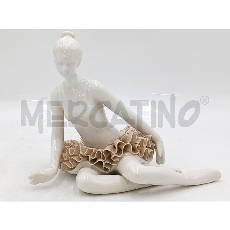 STATUA CERAMICA BALLERINA CLARA LUNA BIANCA TUTU ROSA  | Mercatino dell'Usato Moncalieri bengasi 1