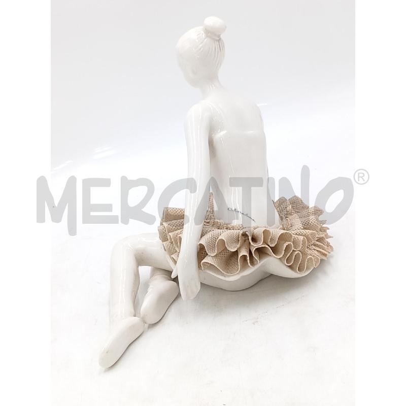 STATUA CERAMICA BALLERINA CLARA LUNA BIANCA TUTU ROSA  | Mercatino dell'Usato Moncalieri bengasi 2