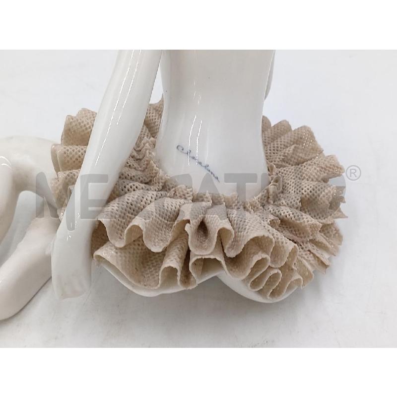 STATUA CERAMICA BALLERINA CLARA LUNA BIANCA TUTU ROSA  | Mercatino dell'Usato Moncalieri bengasi 3