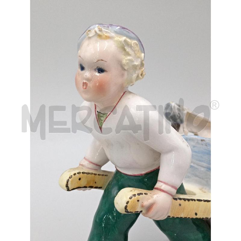STATUA CERAMICA BIMBO CON CARETTO | Mercatino dell'Usato Moncalieri bengasi 2