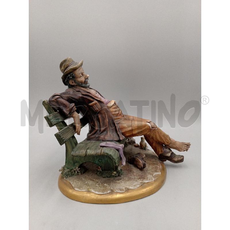 STATUA CERAMICA CAPODIMONTE ITALY VECCHIETTO BARBONE C/UCCELLINI  | Mercatino dell'Usato Moncalieri bengasi 2
