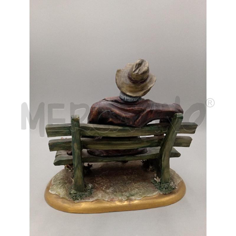 STATUA CERAMICA CAPODIMONTE ITALY VECCHIETTO BARBONE C/UCCELLINI  | Mercatino dell'Usato Moncalieri bengasi 3