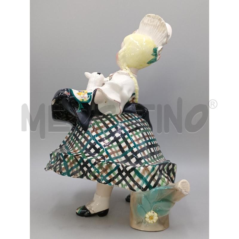 STATUA CERAMICA ESSEVI BIMBA C/PECORELLA C/ALCUNE SBECCATURE VISIBILI | Mercatino dell'Usato Moncalieri bengasi 2