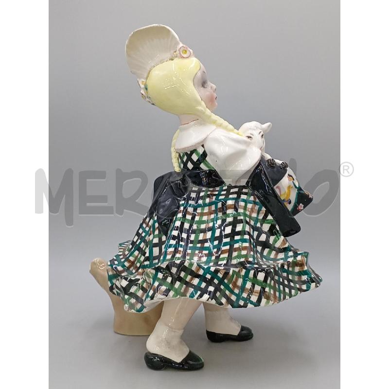 STATUA CERAMICA ESSEVI BIMBA C/PECORELLA C/ALCUNE SBECCATURE VISIBILI | Mercatino dell'Usato Moncalieri bengasi 3