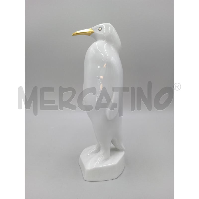 STATUA CERAMICA HUNGARY PINGUINO BIANCO BECCO DORATO  | Mercatino dell'Usato Moncalieri bengasi 2