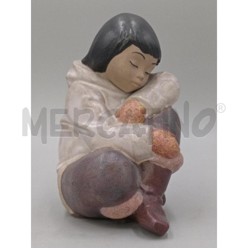 STATUA CERAMICA NADAL MADE IN SPAIN BAMBINO SEDUTO DORMIENTE  | Mercatino dell'Usato Moncalieri bengasi 1