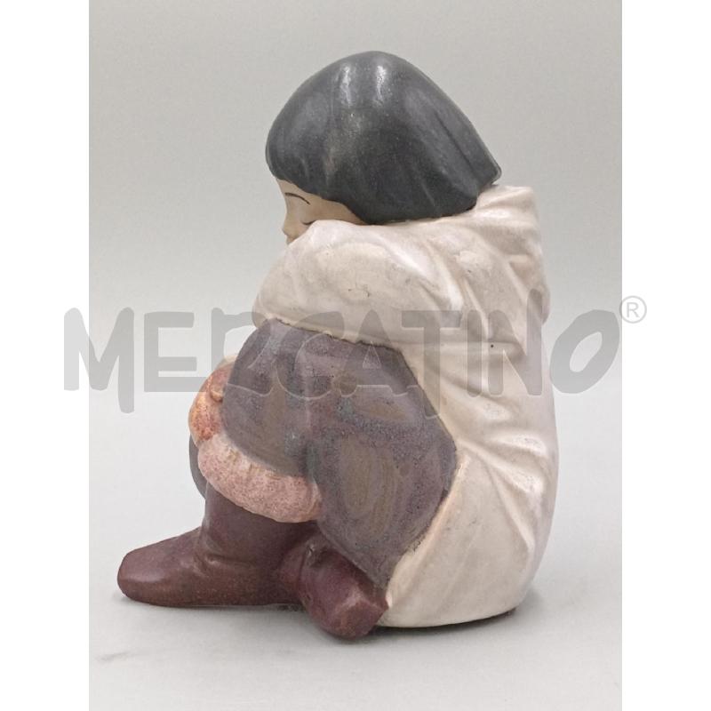 STATUA CERAMICA NADAL MADE IN SPAIN BAMBINO SEDUTO DORMIENTE  | Mercatino dell'Usato Moncalieri bengasi 2