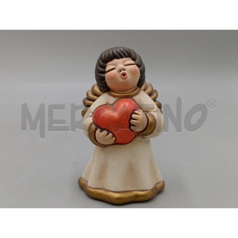 STATUA CERAMICA THUN ANGIOLETTO C/CUORE ROSSO  | Mercatino dell'Usato Moncalieri bengasi 1