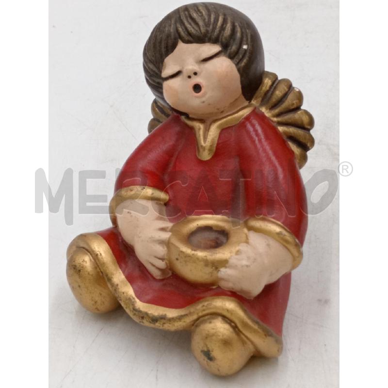 STATUA CERAMICA THUN BOZEN VESTITO ROSSO PORTA CANDELA  | Mercatino dell'Usato Moncalieri bengasi 1