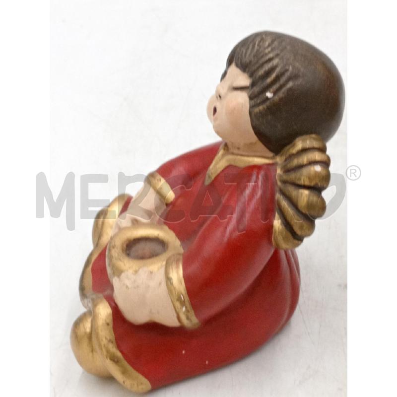 STATUA CERAMICA THUN BOZEN VESTITO ROSSO PORTA CANDELA  | Mercatino dell'Usato Moncalieri bengasi 3