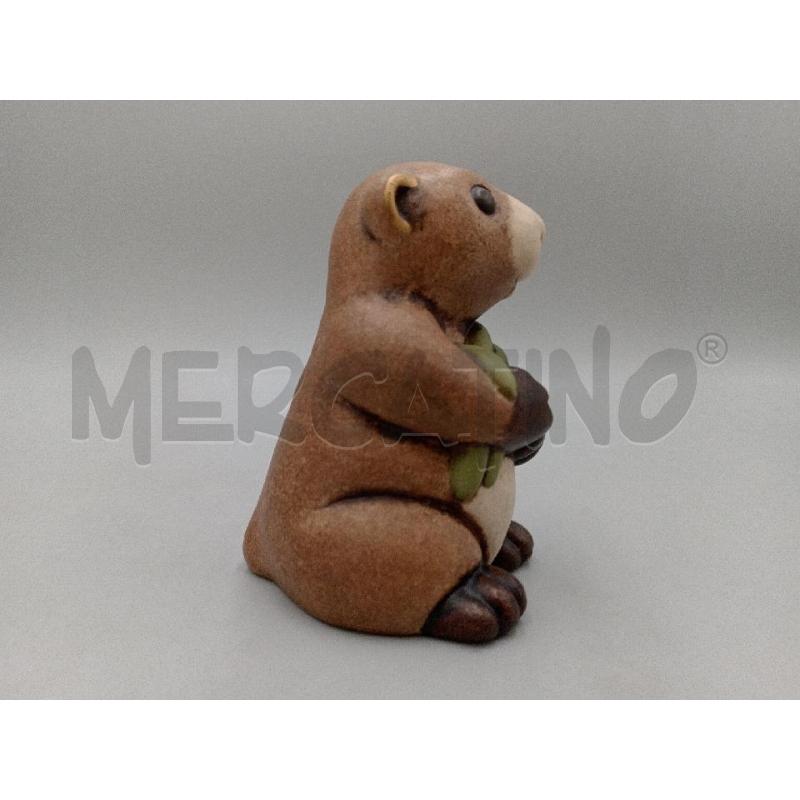 STATUA CERAMICA THUN CASTORO C/FOGLIE VERDI  | Mercatino dell'Usato Moncalieri bengasi 2