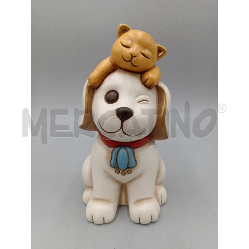 STATUA CERAMICA THUN CLUB 2019 CAGNOLINO C/GATTINO GIALLO | Mercatino dell'Usato Moncalieri bengasi 1