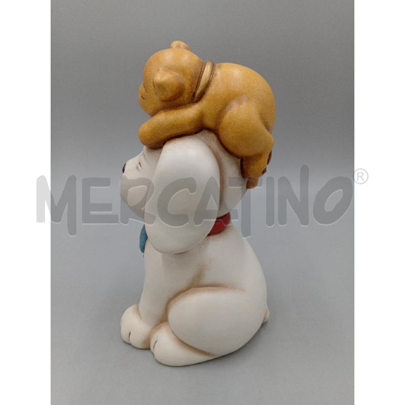 STATUA CERAMICA THUN CLUB 2019 CAGNOLINO C/GATTINO GIALLO | Mercatino dell'Usato Moncalieri bengasi 2
