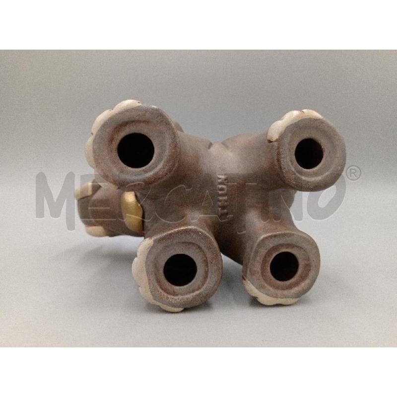 STATUA CERAMICA THUN ELEFANTE GRIGIO C/COLLARE CUORE DORATO  | Mercatino dell'Usato Moncalieri bengasi 5