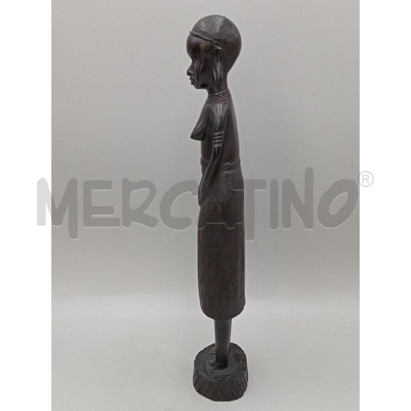 STATUA CONGOLESE DONNA LEGNO SCOLPITO VINTAGE CM 37 | Mercatino dell'Usato Moncalieri bengasi 3