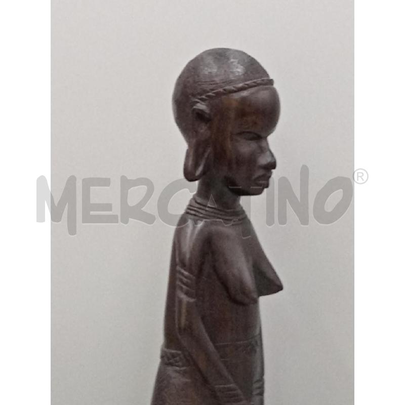 STATUA CONGOLESE DONNA LEGNO SCOLPITO VINTAGE CM 37 | Mercatino dell'Usato Moncalieri bengasi 4