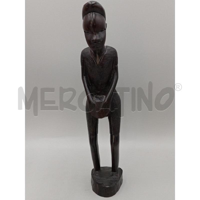 STATUA CONGOLESE SUONATORE PERCUSSIONE CM 35 | Mercatino dell'Usato Moncalieri bengasi 1