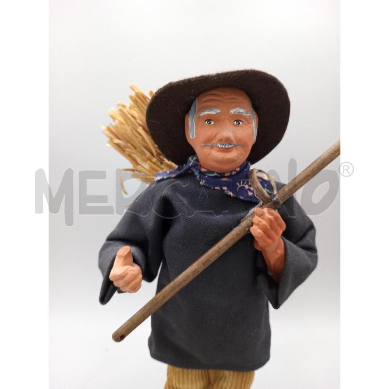 STATUA CONTADINO SANTON  TERRACOTTA FIRMATA MARICNACCI PROVENZA CM 26 | Mercatino dell'Usato Moncalieri bengasi 2