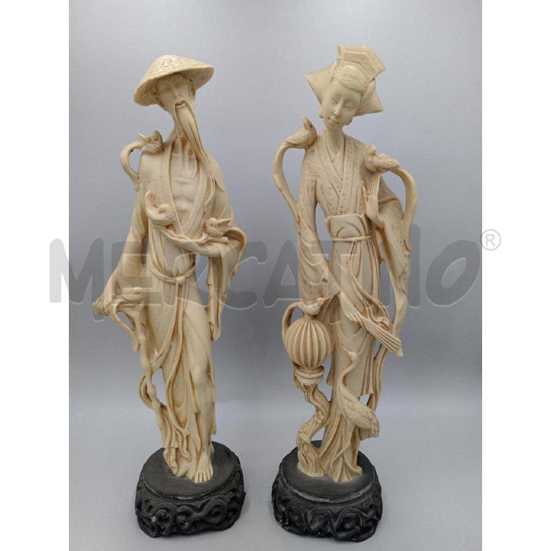 STATUA COPPIA CINESI RESINA | Mercatino dell'Usato Moncalieri bengasi 1