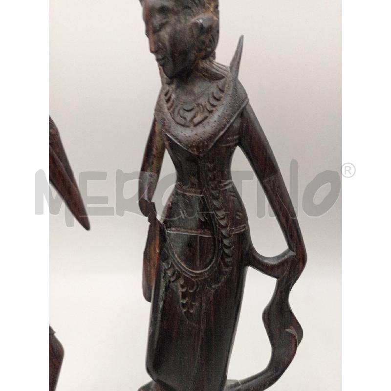 STATUA COPPIA ROTTE LEGNO ORIENTALI | Mercatino dell'Usato Moncalieri bengasi 2