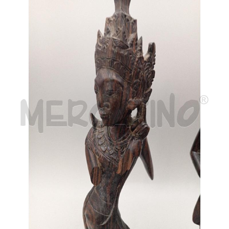 STATUA COPPIA ROTTE LEGNO ORIENTALI | Mercatino dell'Usato Moncalieri bengasi 3