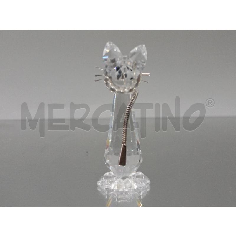 STATUA CRISTALLO SWAROVSKI GATTINO CODA DI METALLO C/SCATOLA | Mercatino dell'Usato Moncalieri bengasi 3