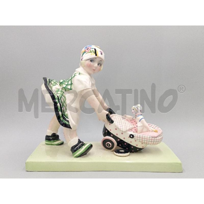 STATUA ESSEVI EP. LENCI BIMBA CON PASSEGGINO USURE VARIE | Mercatino dell'Usato Moncalieri bengasi 1