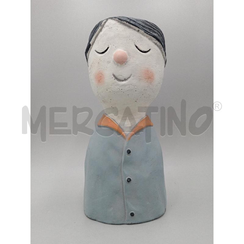 STATUA GESSO PESANTE BANBINO SORRIDENTE PORTA VASO  | Mercatino dell'Usato Moncalieri bengasi 1