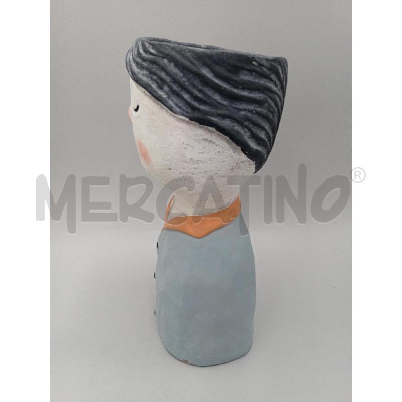 STATUA GESSO PESANTE BANBINO SORRIDENTE PORTA VASO  | Mercatino dell'Usato Moncalieri bengasi 4