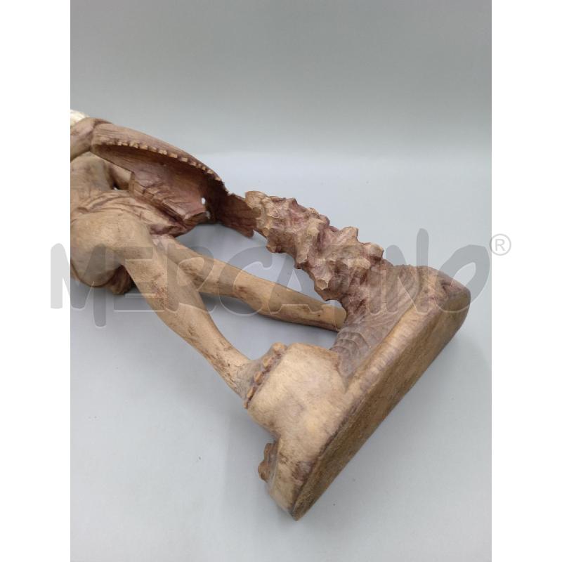 STATUA LEGNO PESCATORE ORIENTALE CM 50 | Mercatino dell'Usato Moncalieri bengasi 3