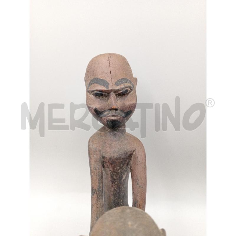 STATUA MAKONDE CONGO LEGNO COPPIA PERSONE ALTA CM 35 | Mercatino dell'Usato Moncalieri bengasi 2