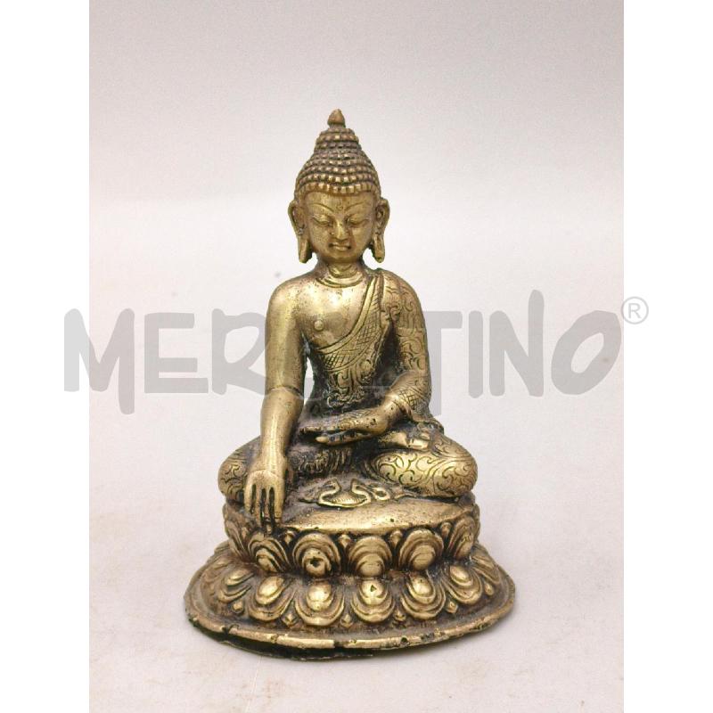 STATUA METALLO BUDDA SEDUTO C/BASE CHIUSA  | Mercatino dell'Usato Moncalieri bengasi 1
