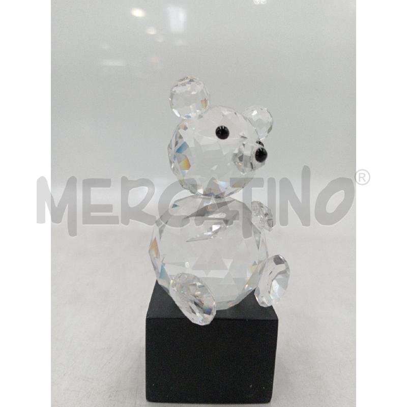 STATUA ORSETTO CRISTALLO SWAROVSKI SEDUTO  | Mercatino dell'Usato Moncalieri bengasi 1