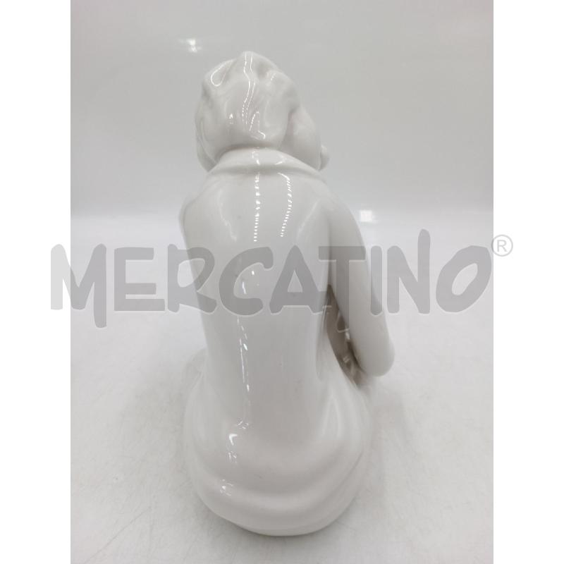 STATUA PORCELLANA BIANCA CLOWN DORMIENTE S/SFERA  | Mercatino dell'Usato Moncalieri bengasi 4